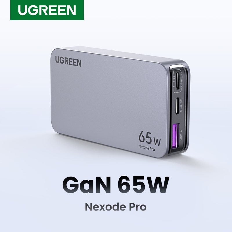 UGREEN GaN 65W Ultra-thin Fast Charger Adapter 3-Port GaN Compact Fast ...
