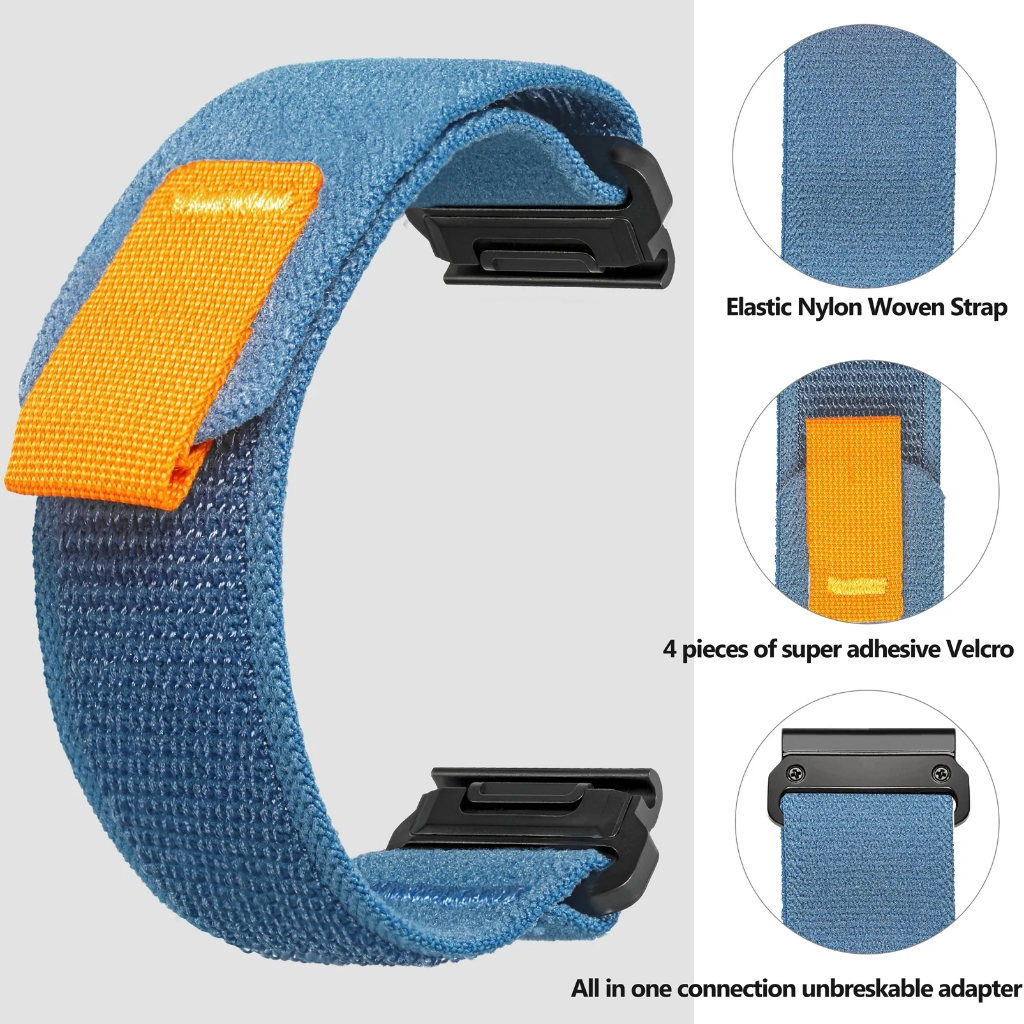 Hemsut Quickfit Trail Loops for Garmin Tactix Watch Band Nylon Strap ...