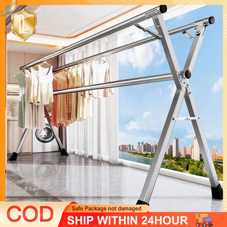 Hanger Rack For Clothes Hanging Rack Foldable Drying Adjustable Rod And ...