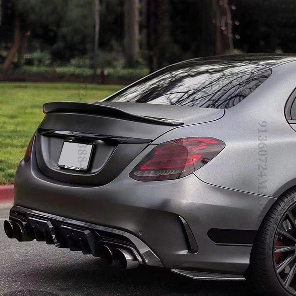 Rear Spoiler Wing Tail Trunk Boot Lip Refit For Mercedes Benz C W205 ...