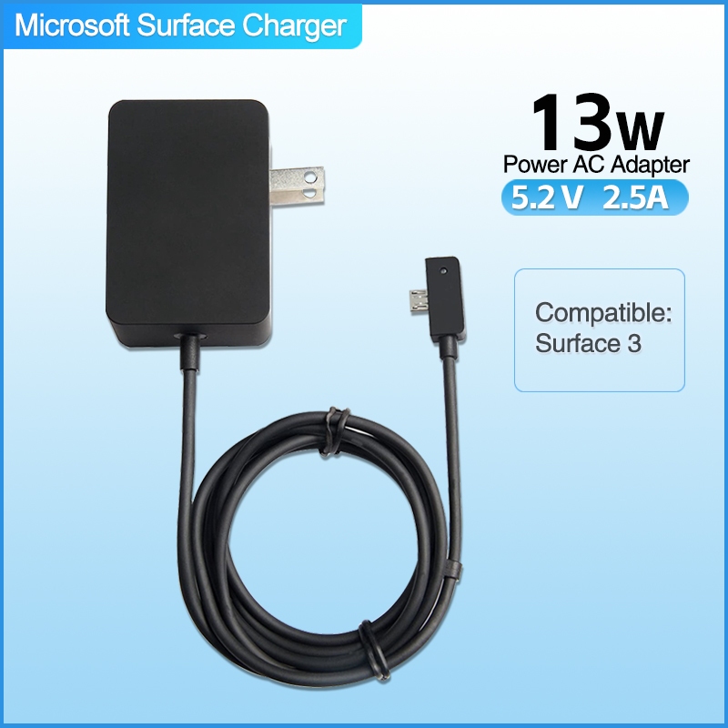 Chargeur Surface 3 - Adaptateur 13W 5.2V/2.5A Pour Windows Surface 3 (Modèles 1623, 1624...)