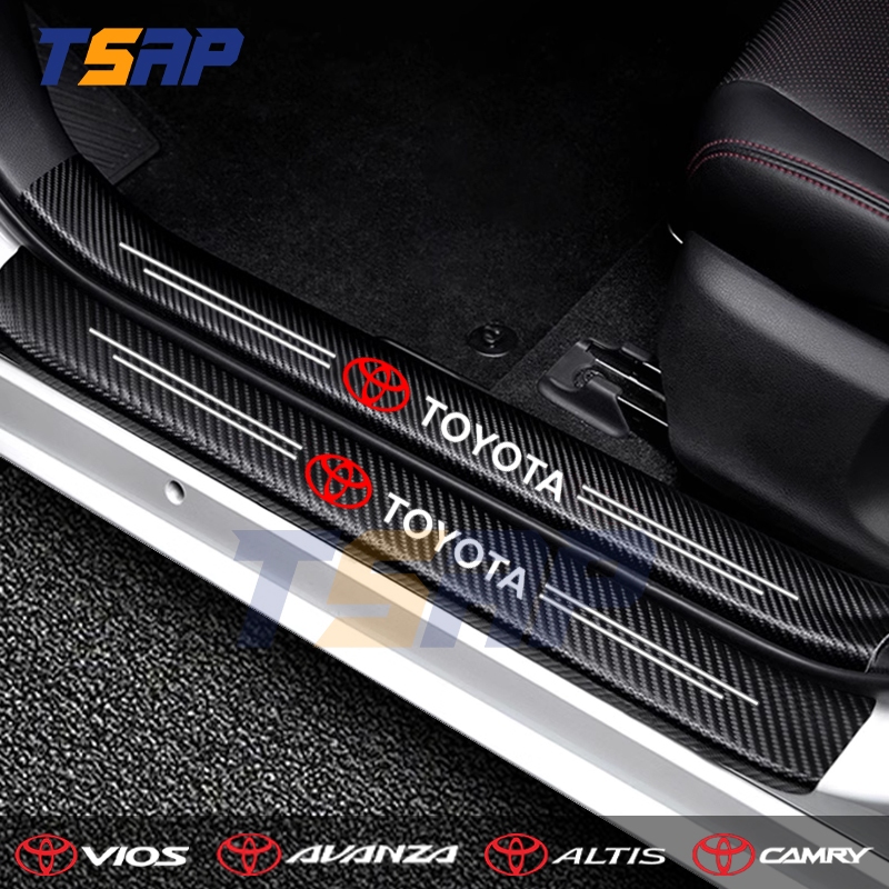 Accessory Transparent Vinyl Car Door-Sill Scuff Covers Plate Stickers For Toyota