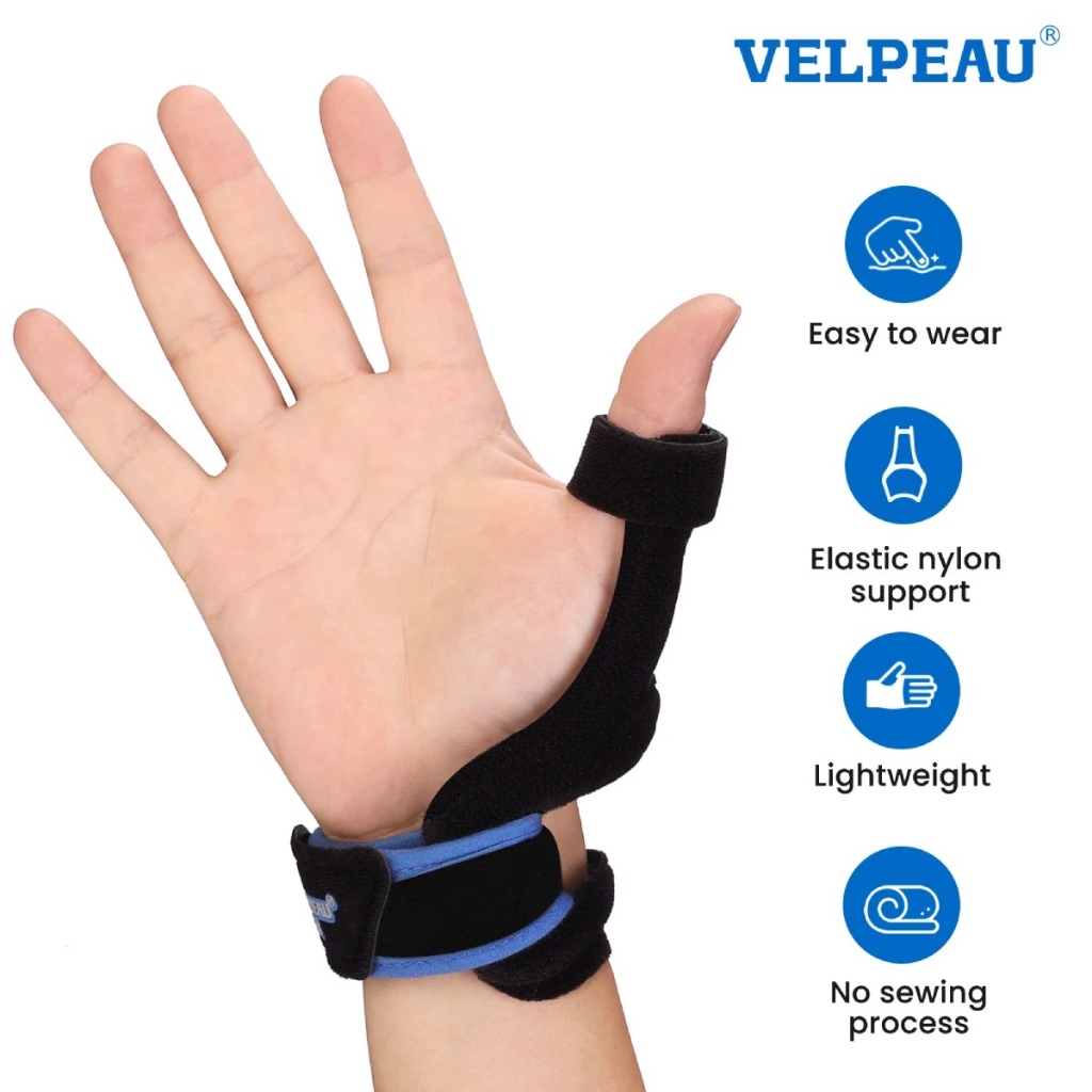 VELPEAU Thumb Splint Reversible Wrist & Thumb Spica Splint, CMC Support ...