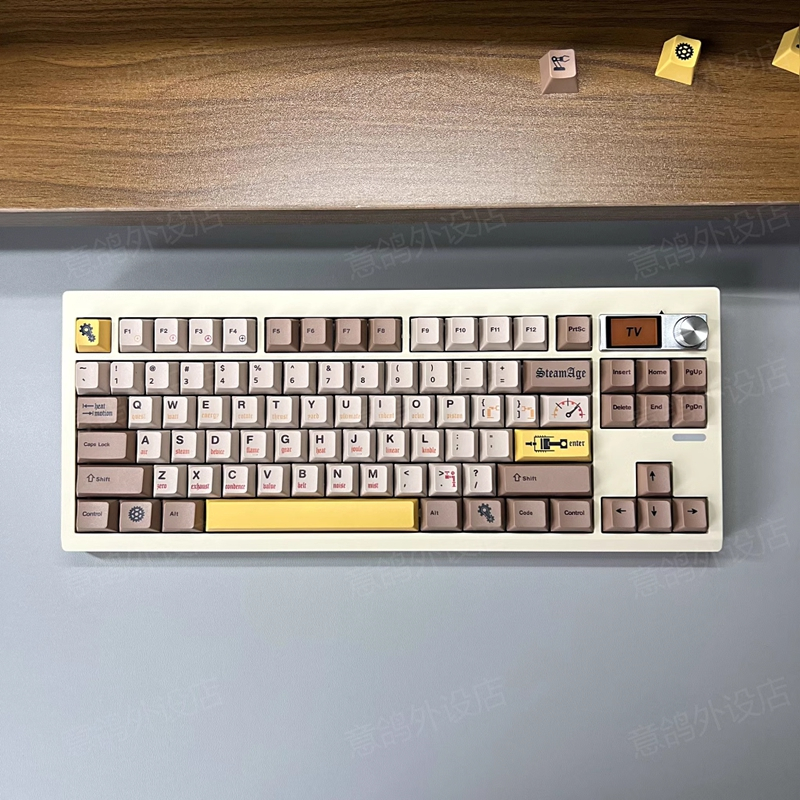【Keycap Only】Retro Steam Age Keycap Cherry Profile 140 Keys PBT ...