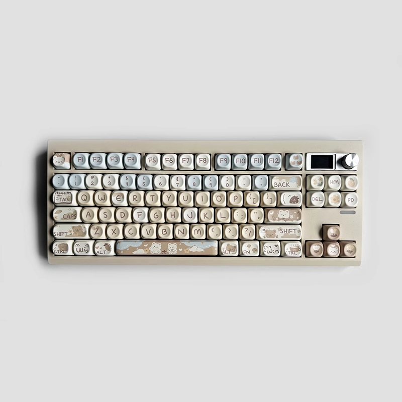 【Keycap Only】Milk Tea Little Bear Keycap MOA Profile 132 Keys PBT ...