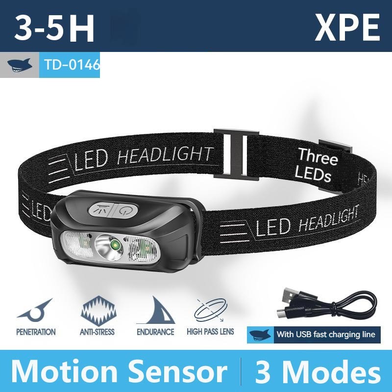 Fronzino LED Ricaricabile USB 5 LED 500 Lumen Per Campeggio E Pesca - Modello EHL0584
