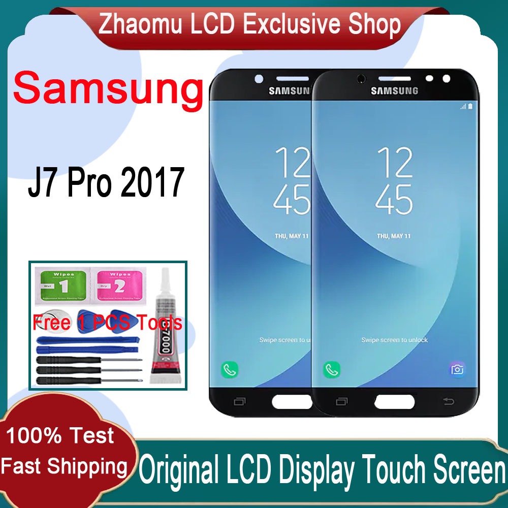 Original AMOLED Samsung Galaxy J7 Pro 2017 LCD Display Touch Screen ...