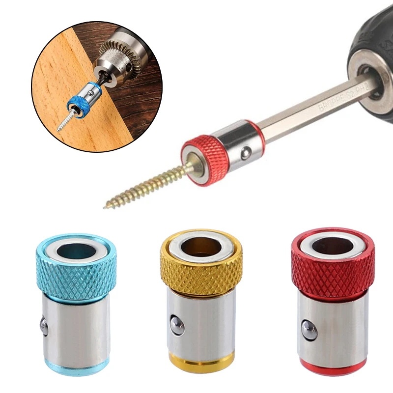 Anneau Magnétique Pour Embouts De Tournevis - Aluminium, Aimant Fort, Tient Les Vis Sans Glisser