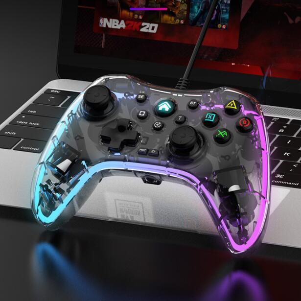 S03 Transparent Crystal Colorful Game Controller Switch Colorful Lights ...