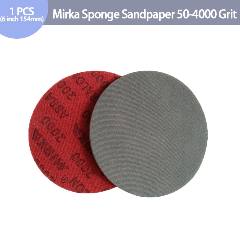 1Pcs 150mm 6 Inch Sanding Disc Sponge Mirka Abralon180-4000 Grit Hook ...