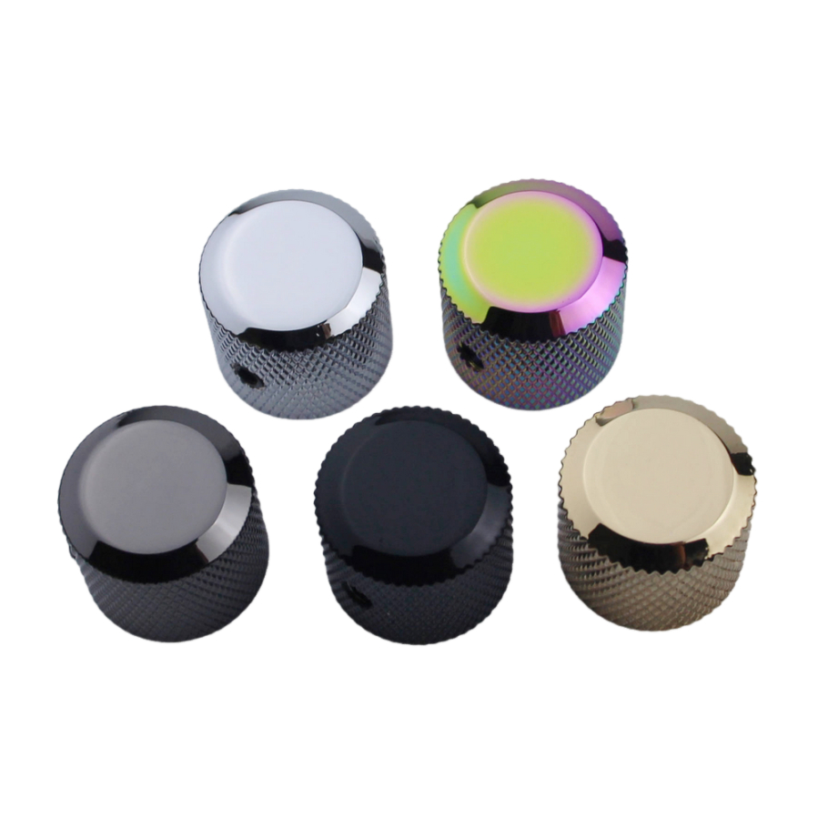 Guyker Guitar Bass Potentiometer Control Knobs With 6mm Dia. Shaft Pots - 3PCS Skeleton Style Top Dome Speed Tone Volume Knob Replacement For Electric Guitar Or Precision Bass - Black