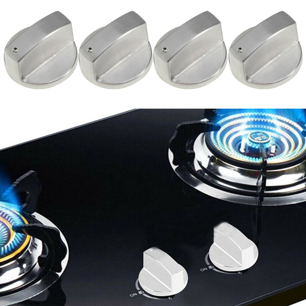 2024 New Stoves Cooker Knobs Alloy Universal Silver Gas Stove Adaptors