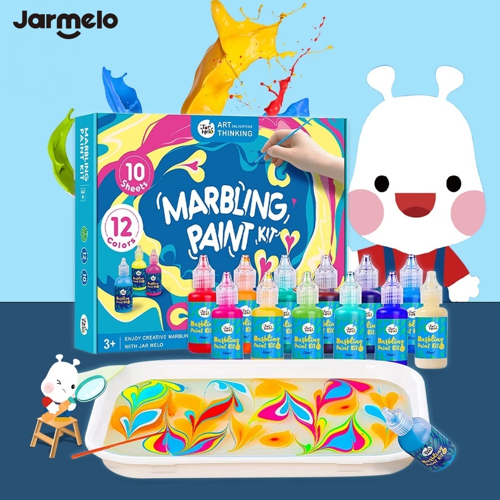 Jar Melo 16ml Water Marbling Paint Kit for Kids Painting 6/ 12