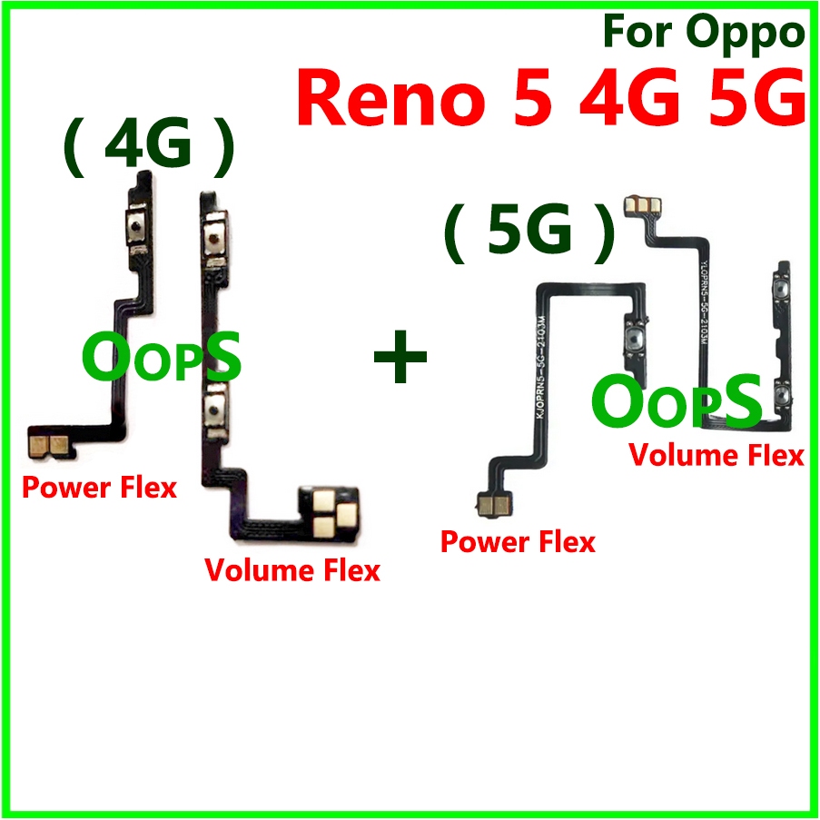 Reno 5 Power On Off Volume Button Flex For Oppo Reno5 4G 5G Phone Up ...