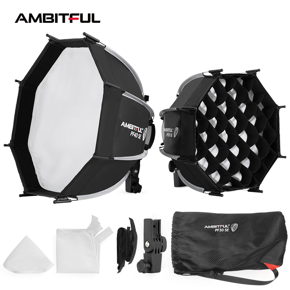 AMBITFUL 30cm 40cm PF30 PF40 Octagon Deep Mouth Soft Light Box Mini ...