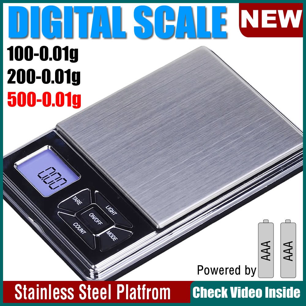 Digital Scale 0.01g, Electronic Pocket Scale for Jewelry, Stainless Steel Platform, High Quality ...