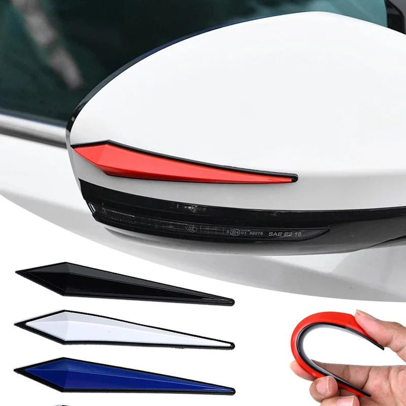 4pcs Car Body Protective Strip Stickers Bumper Rearview Mirror Edge ...