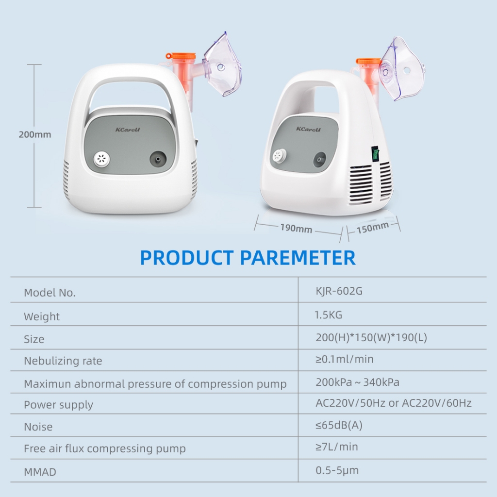 KCareU Portable Air Compressor Nebulizer Handsfree Machine Asthma ...