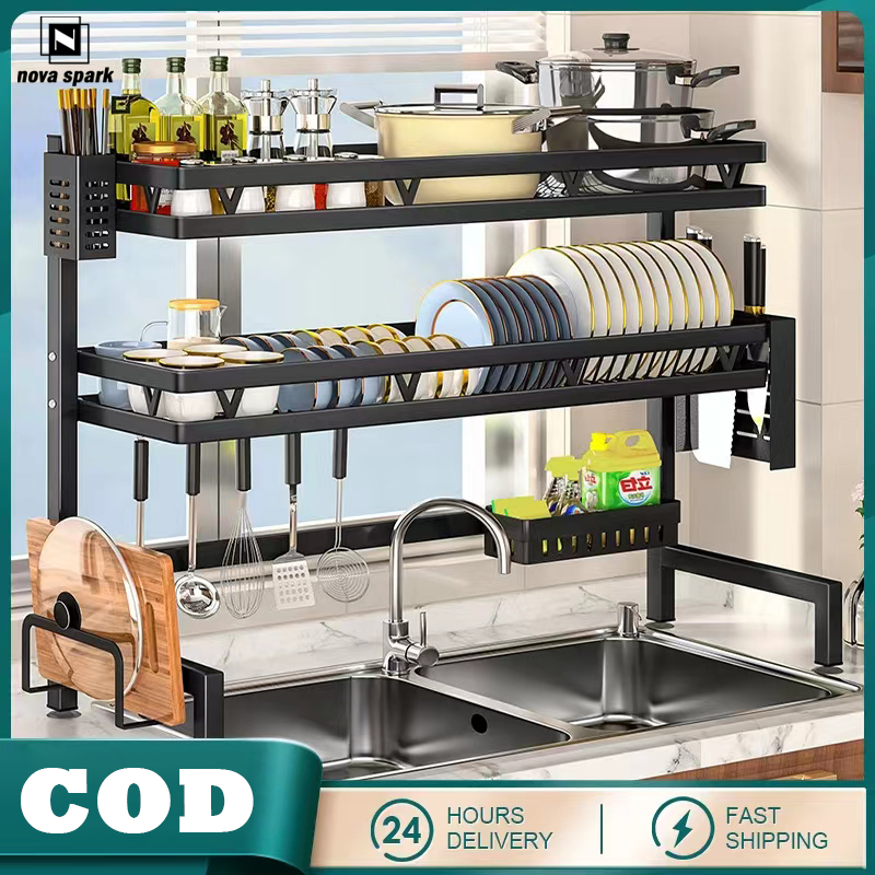 Stainless Steel Rak Pinggan Dish Rack Rak Dapur Rak Sinki Dapur Sink ...
