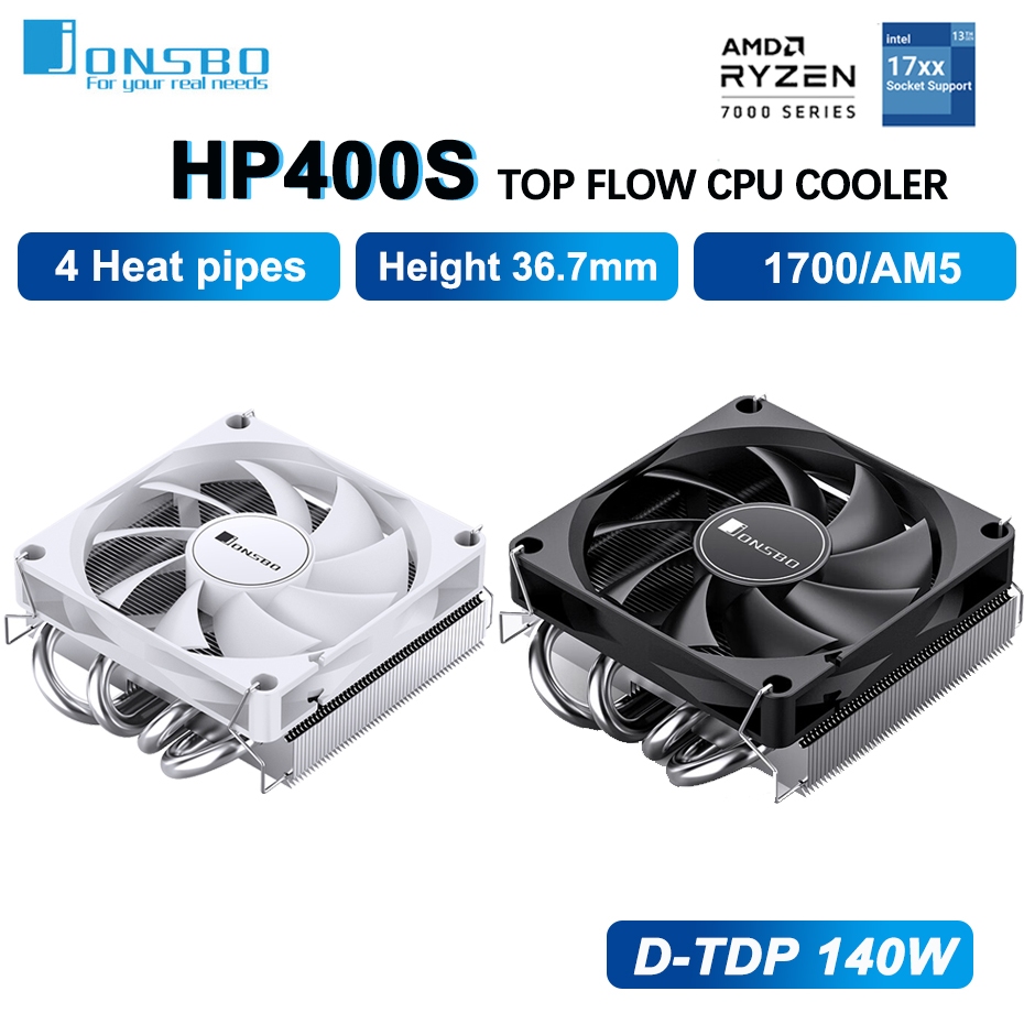 Jonsbo Hp S Black White Cpu Cooler Pwm Mm Fan Heat Pipe Push