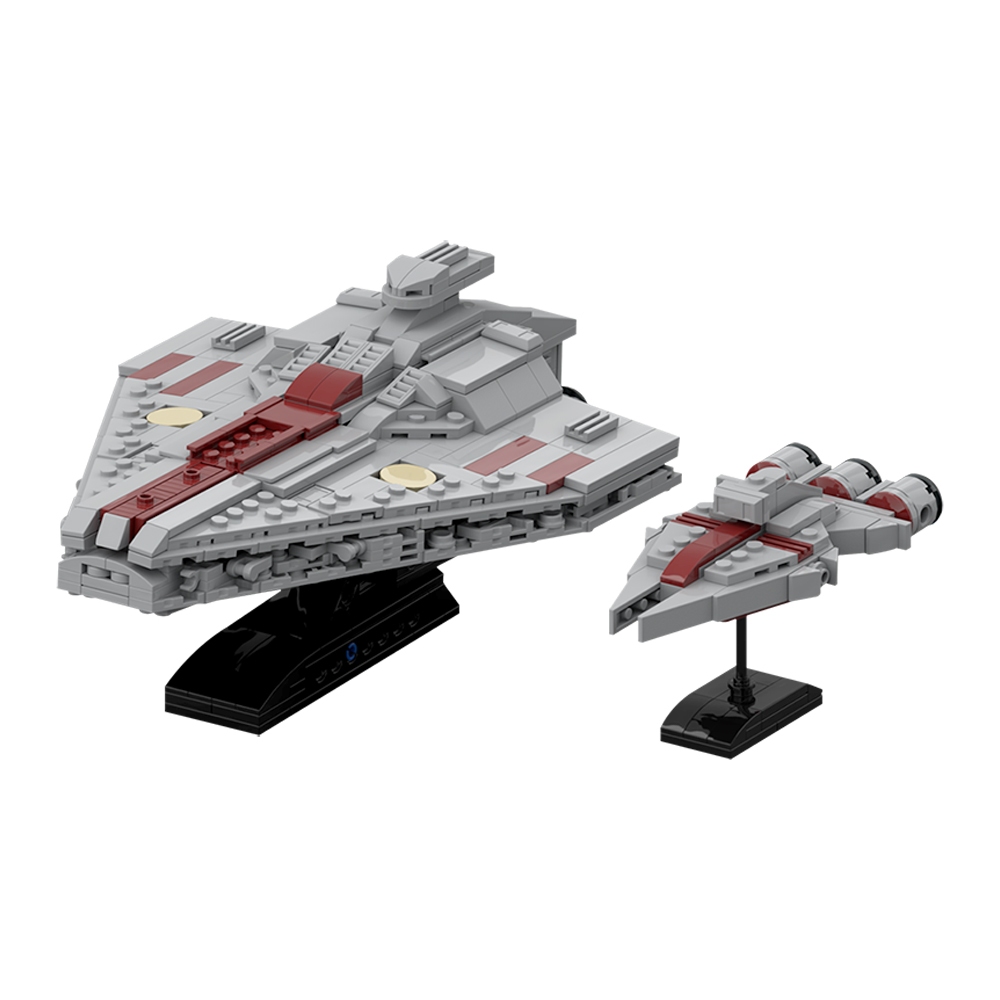 Star Wars MOC-45934 Acclamator Assault Ship and Arquitens Light Cruiser ...