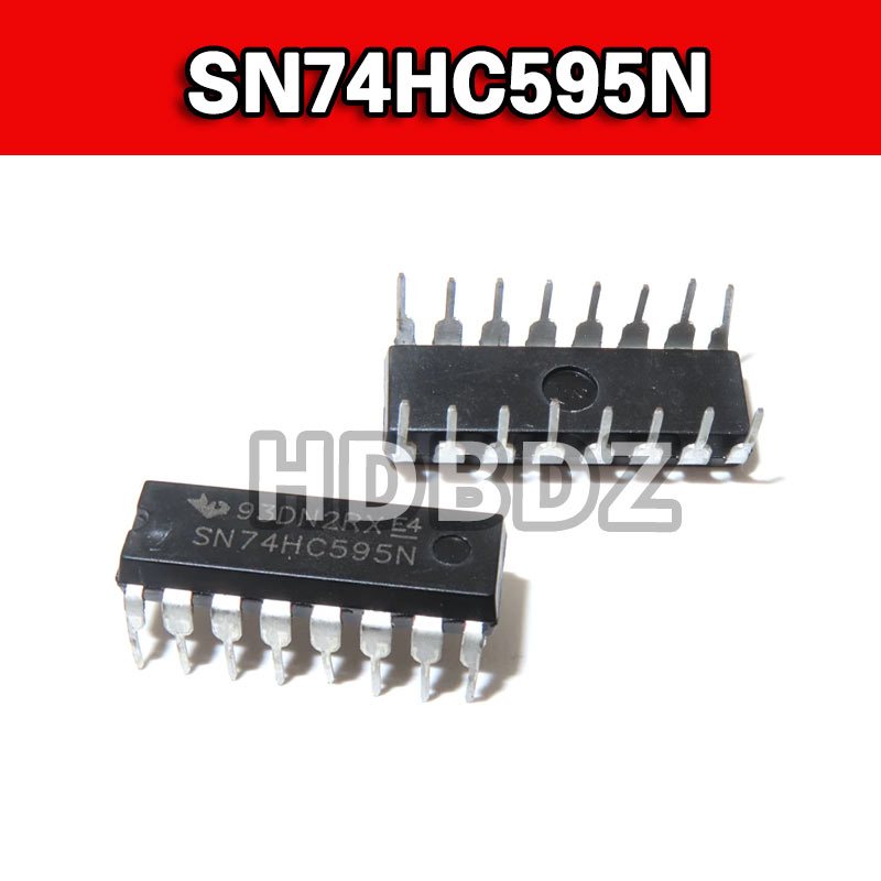 20pcs SN74HC595N 74HC595 DIP-16 8bit Serial Input/Parallel Output ...