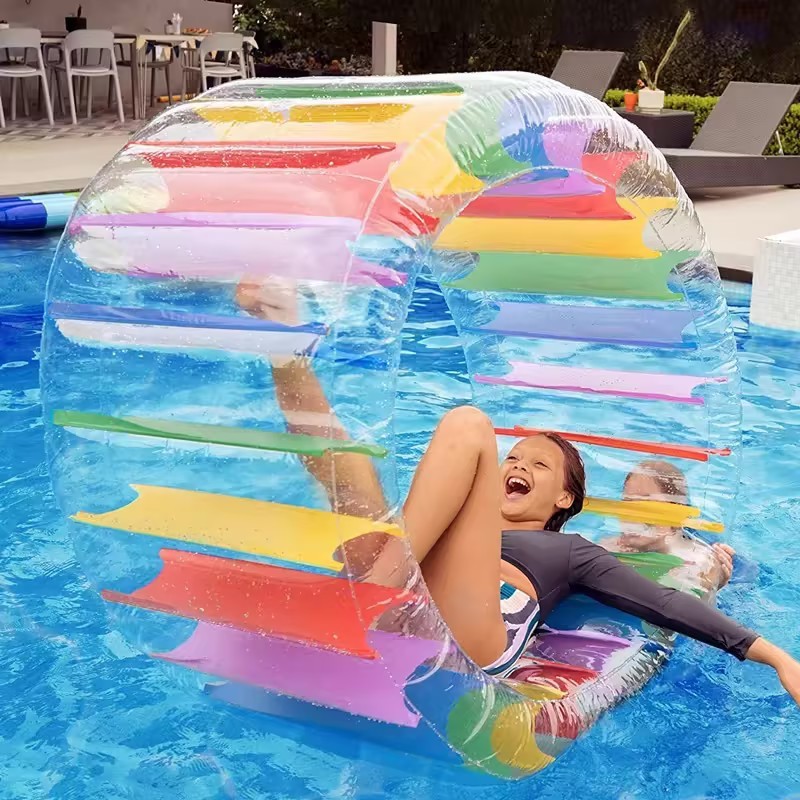 Kids Colorful Inflatable Water Wheel Roller Float | Giant Pool Float ...