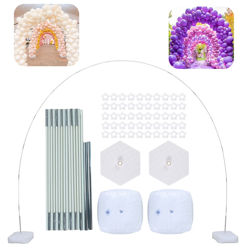 15 Sections Birthday Wedding Balloon Stand 7.2Ft Reusable Adjustable ...