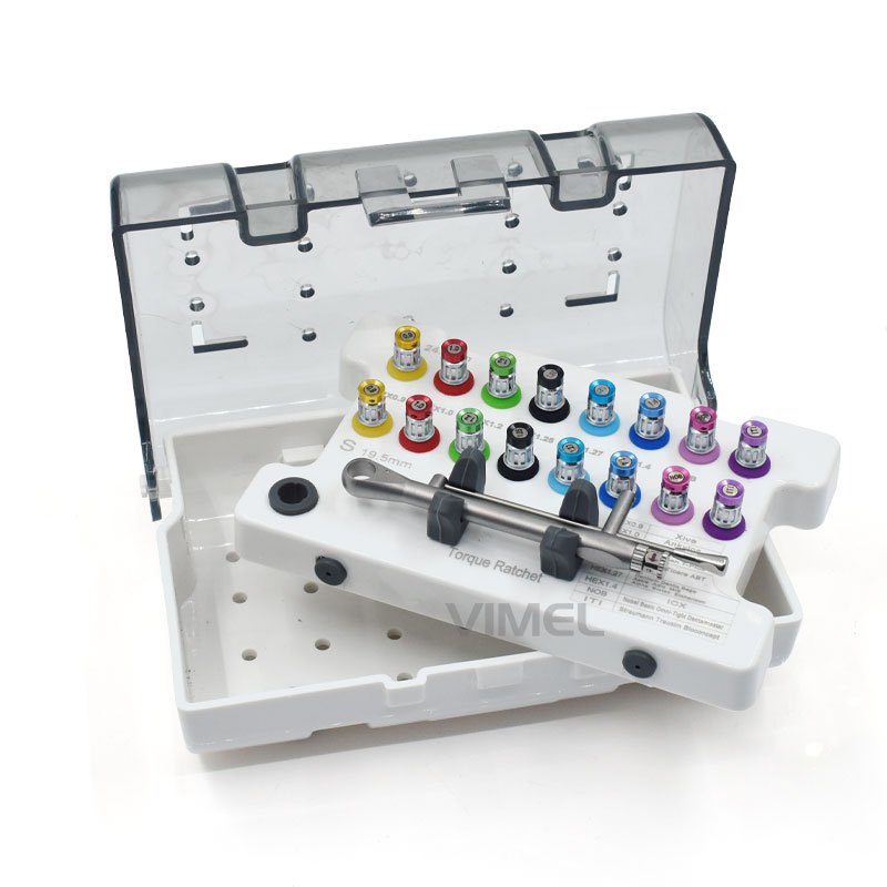 Universal Implant Prosthetic Tool Kit - 10-70Ncm Torque With 16 Screwdrivers