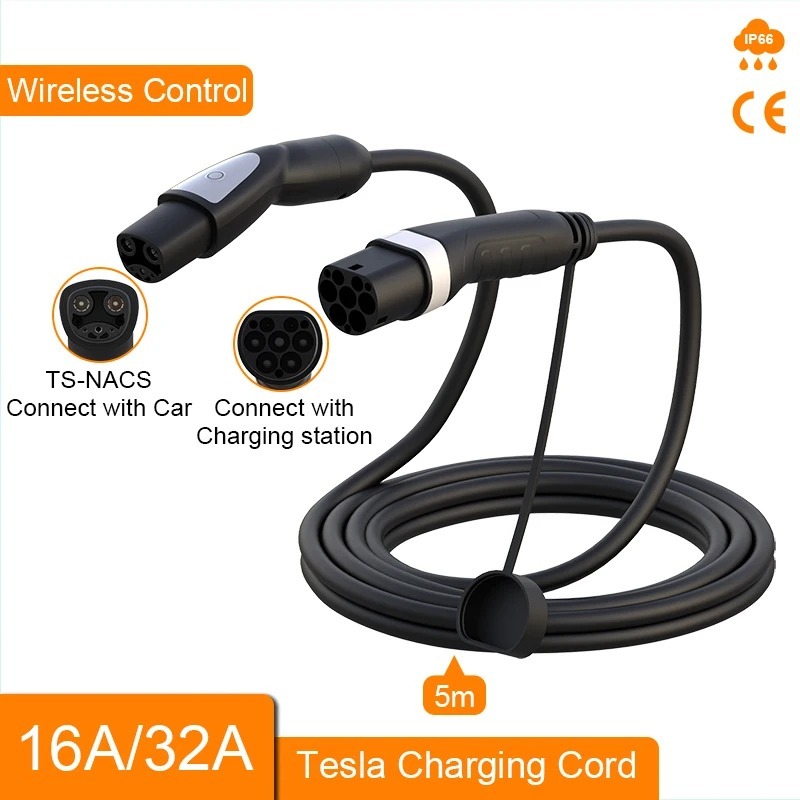feyree 16A 3.5KW 32A 7KW 1Phase Type2 to Tesla NACS Socket EV Charger ...