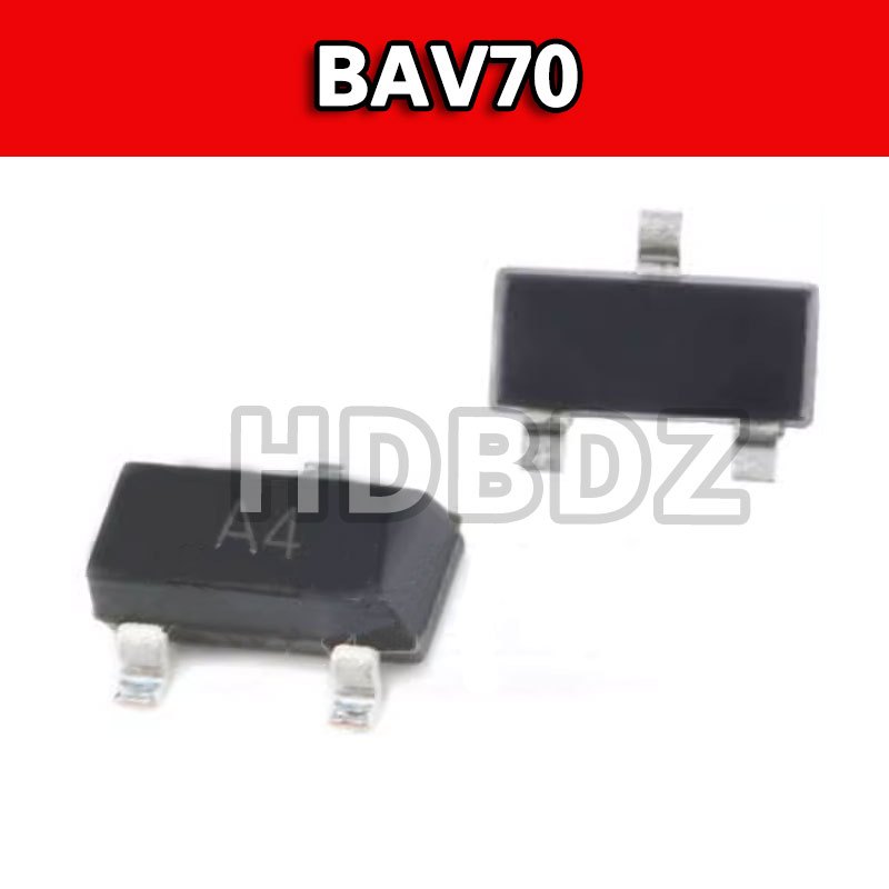 100pcs BAV70 A4 SOT23 A4T A4W SMD Power Crystal Triode Chip IC | Shopee ...