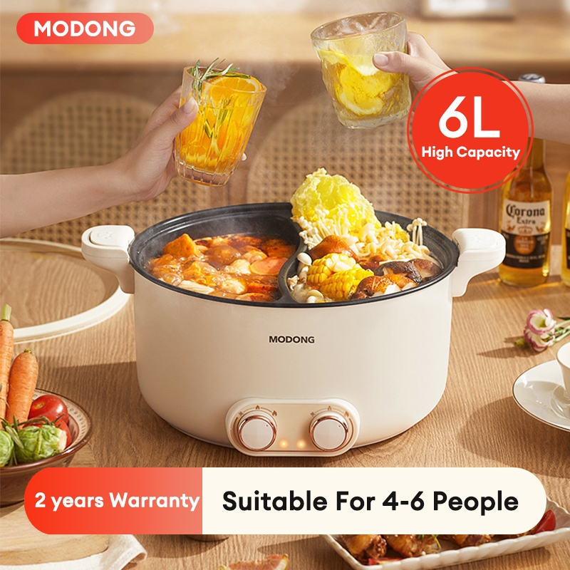 MODONG 6/8L Electric Cooker Home Mandarin Duck Steamboat Pot Non Stick ...