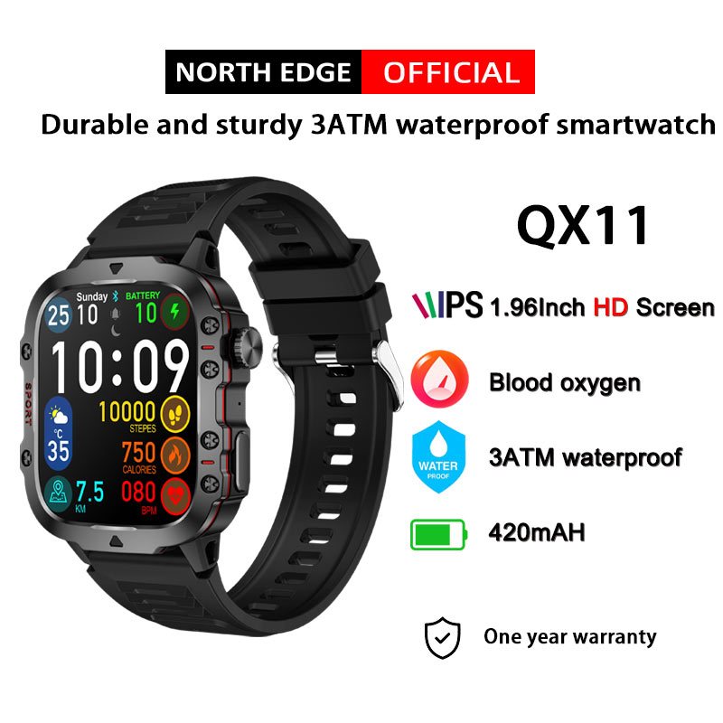 NORTH EDGE 3ATM waterproof smartwatch anti fall men's sports smartwatch ...