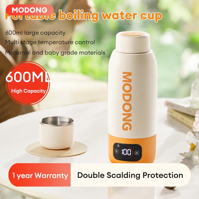 MODONG Portable Electric Kettle Travel Thermos Cup 316 Inner Tank ...