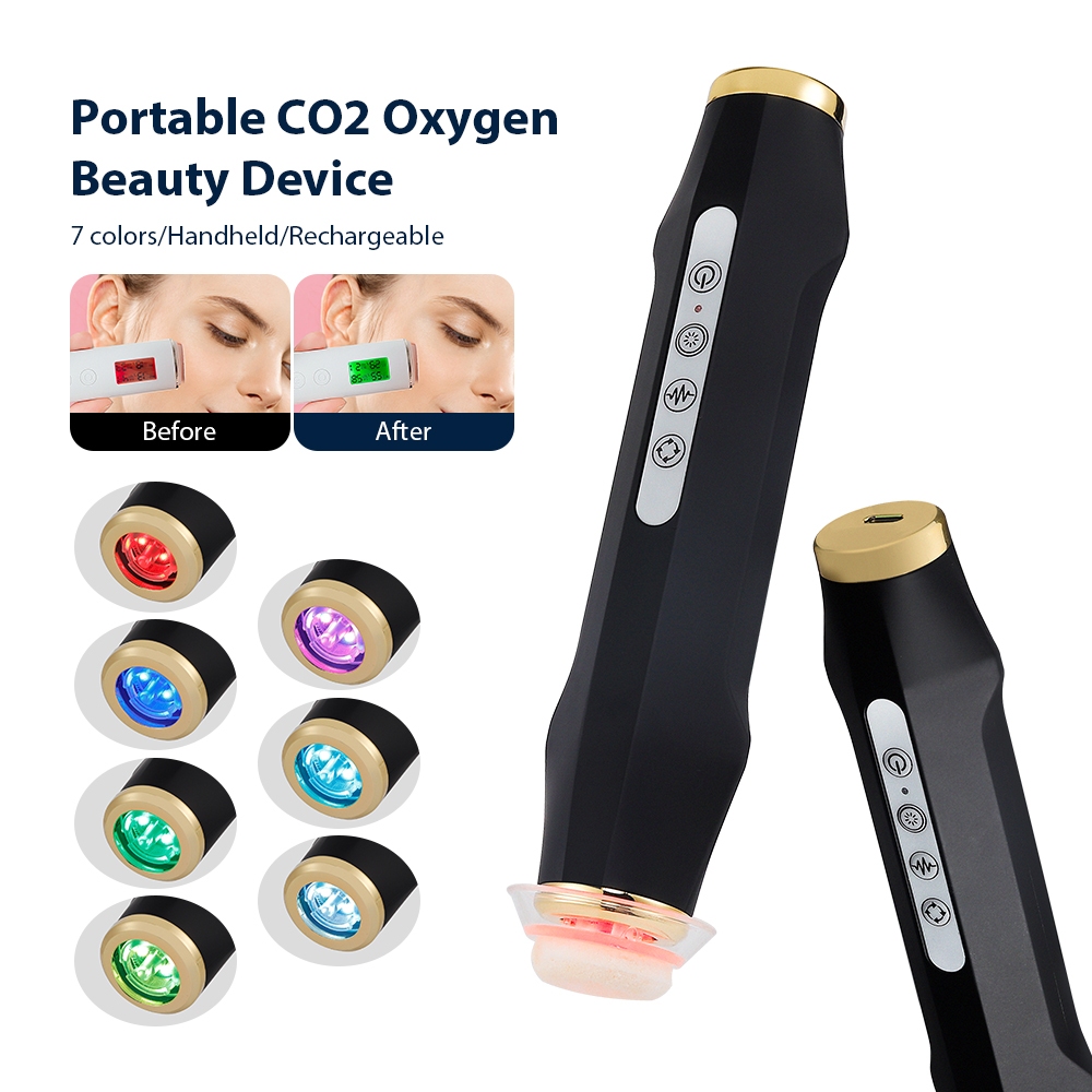 Portable CO2 Oxygen Bubble Pen Exfoliate Balance Serum Facial Massager ...