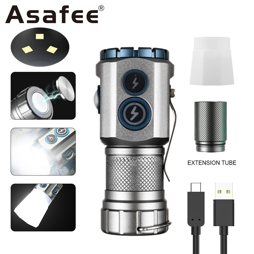 Asafee F235-X EDC LED Ultra Bright Mini Torch 3 * P35 LED+RPG LED ...