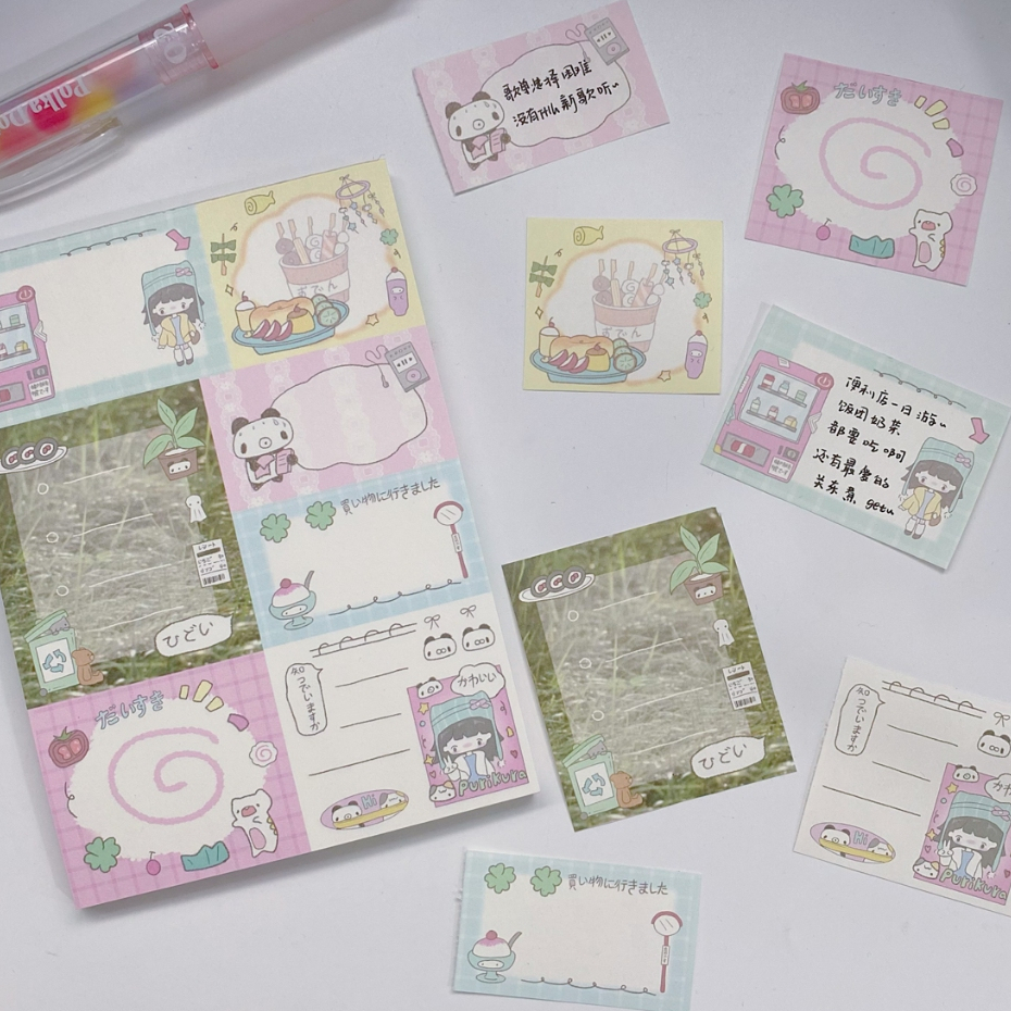 50pcs Notepad~Cute Note~Cartoon ins Tearable Notepad~diy Scrapbooking ...