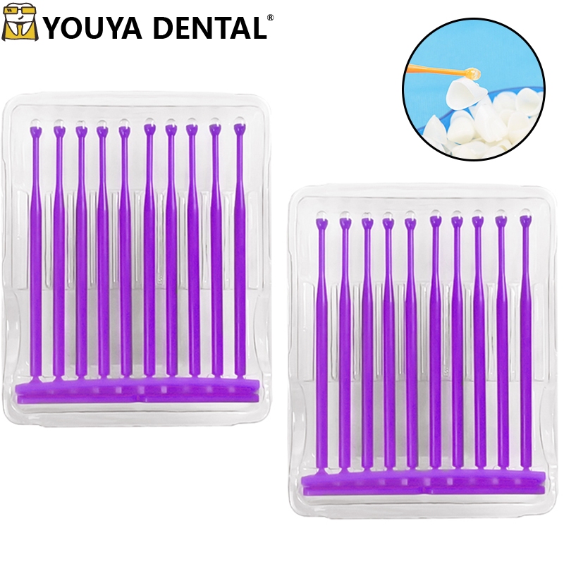 20Pcs Disposable Dental Applicator Sticks Adhesive Tip Tooth Crown ...