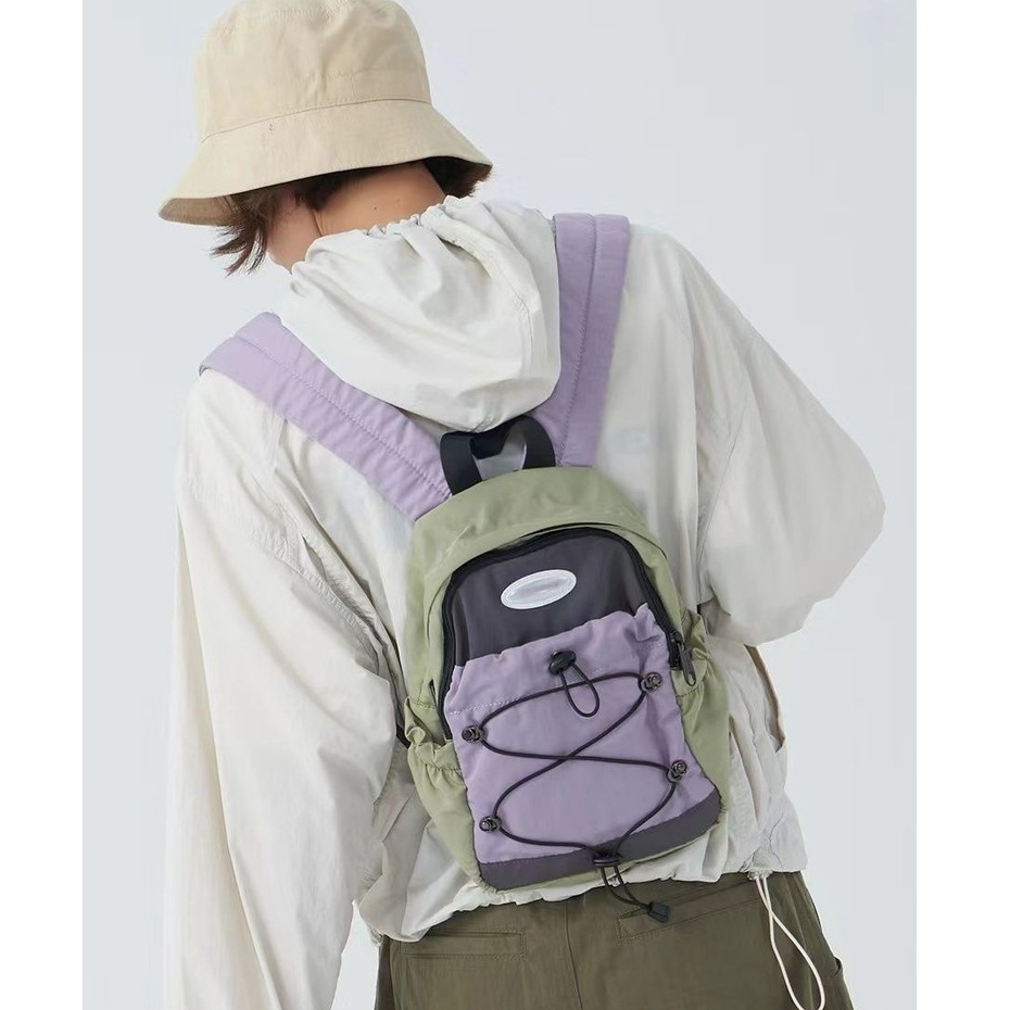 [LY] Color Matching Climbing Hiking Small Backpack Backpack Female Mini ...