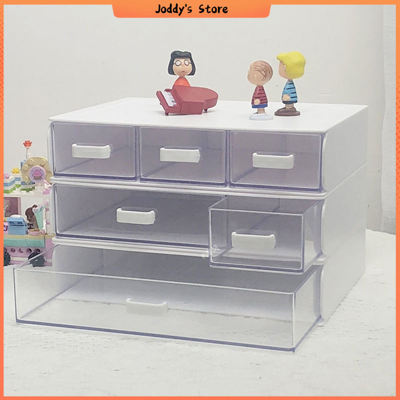 Transparent Desktop Storage Drawer Multi-Layer Sundries Storage Rack ...