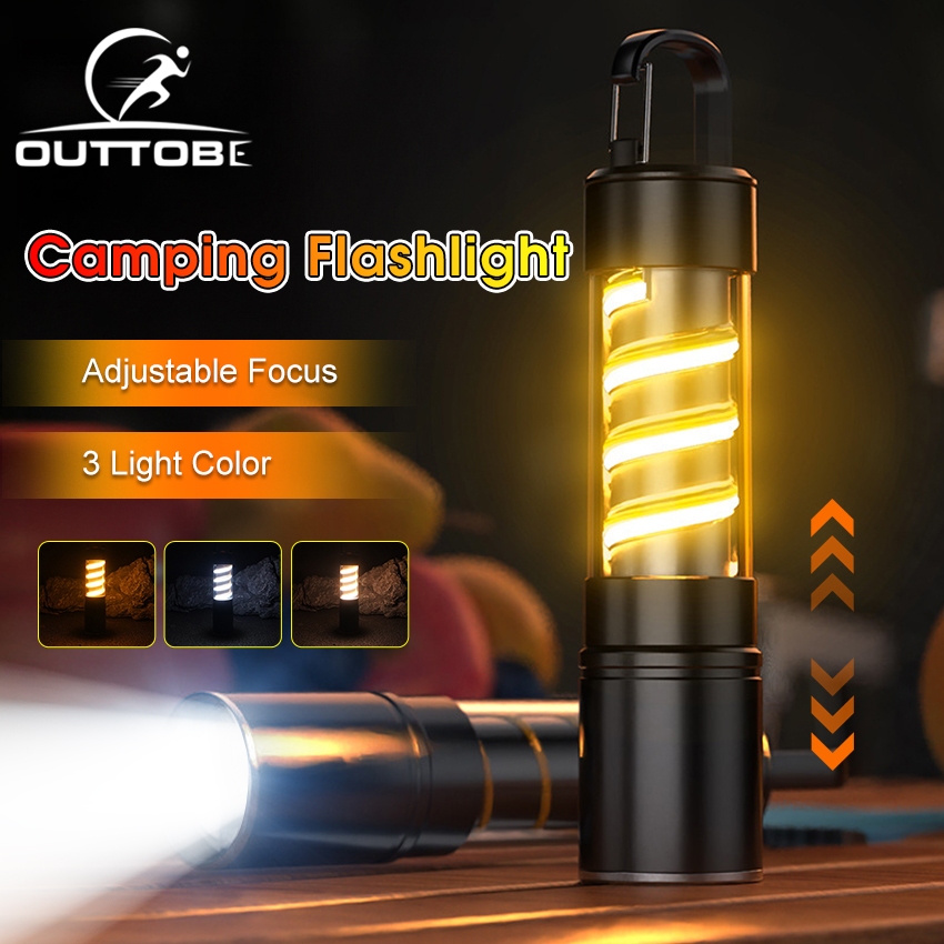 Outtobe Flashlight Upgrade Camping Light Keychain Torch Telescopic ...
