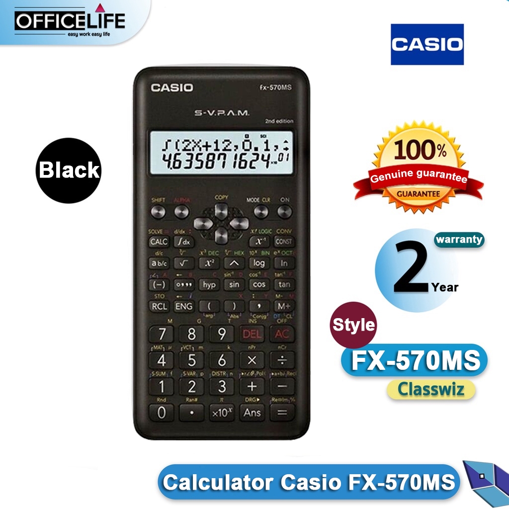 Scientific Calculator FX-570MS Second Edition Multifunctional Student ...