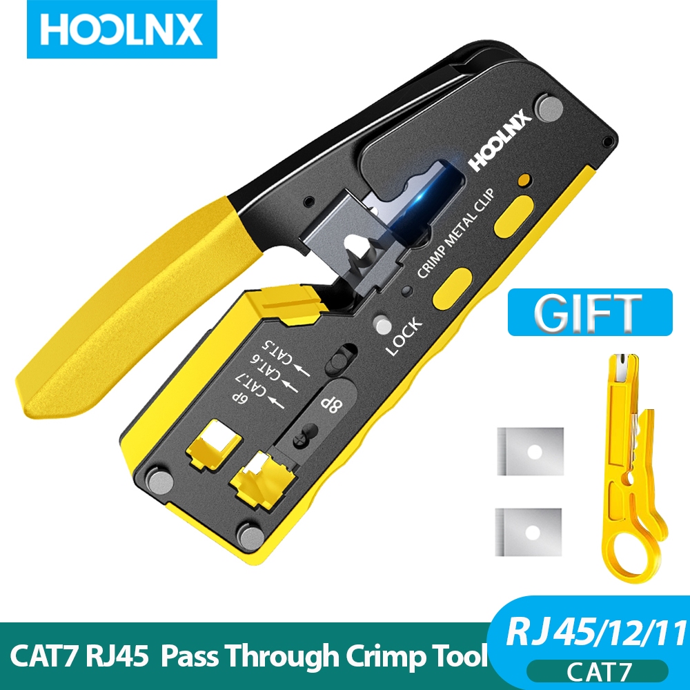 EZ RJ45 Pass Through Crimping Tool Kit - For CAT5 CAT6 CAT7 & RJ12 Connectors