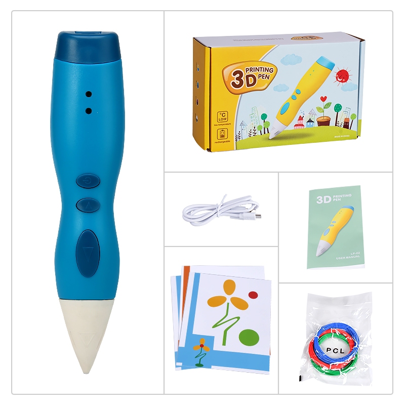 Low Temperature 3D Printing Pen Set More Safe for Kids DIY Education  Built-in Rechargeable Battery Can be Powered by Power Bank Can Last Up to  An Hour Portable With Stencil | Shopee