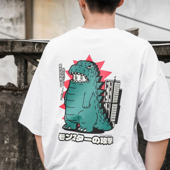 Godzilla Japanese Pattern Print Women's Skirt