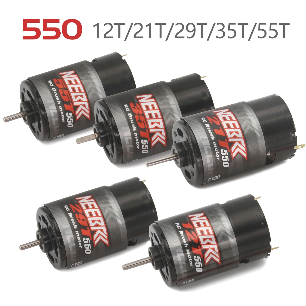 NEEBRC 550 Brushed Motor Waterproof 12T 21T 29T 35T for 1:10 RC Crawler ...