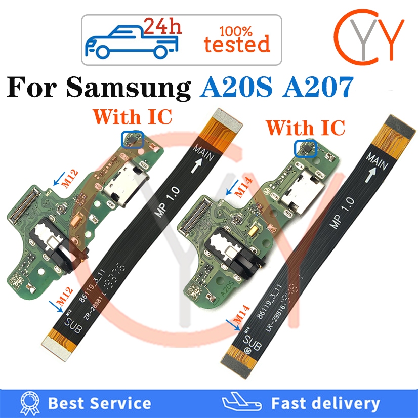 with IC For Samsung Galaxy A20S A207 A207F M12 M14 USB Charging Port ...