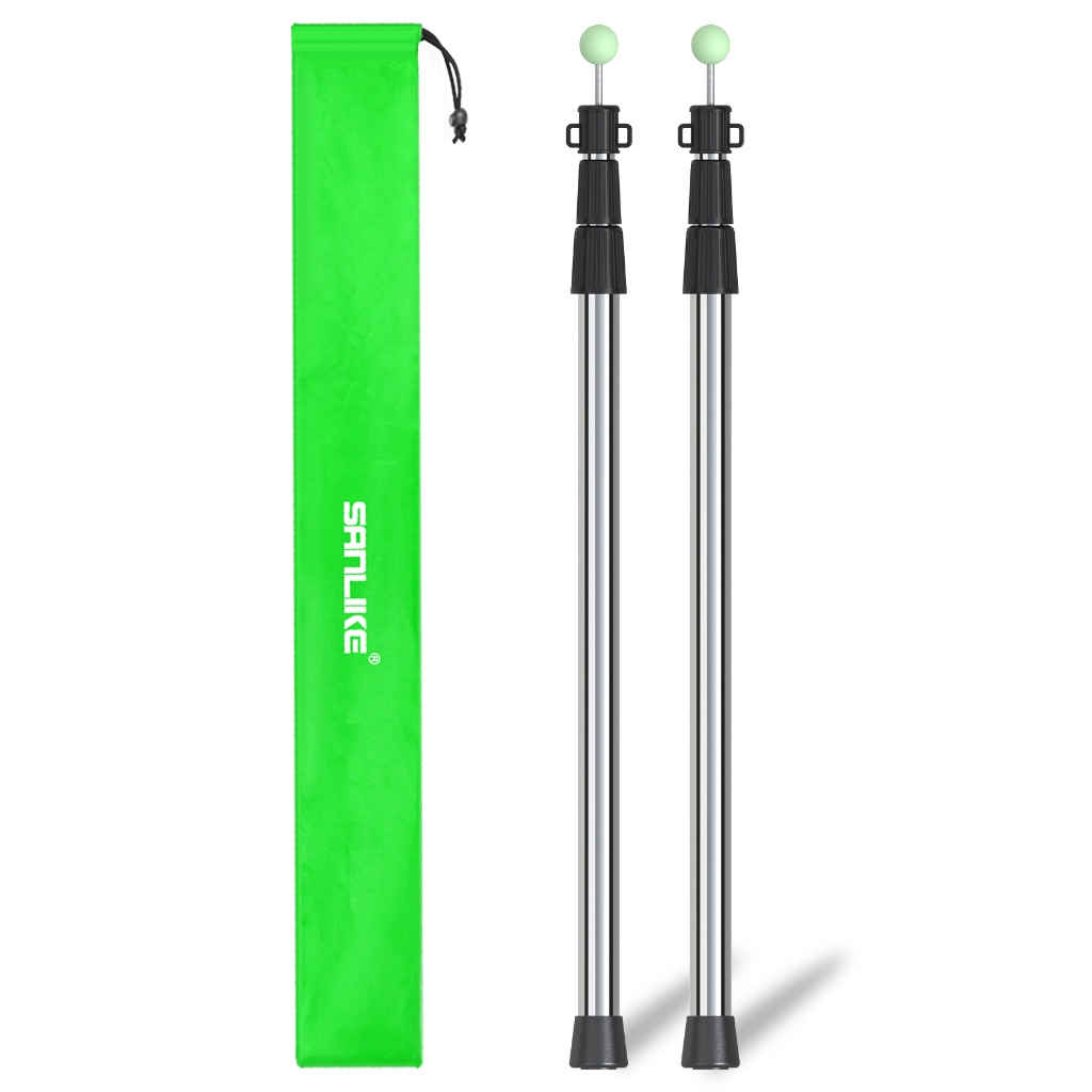 SANLIKE 220cm Telescoping Tarp Pole Heavy Duty Tent Pole Stainless ...