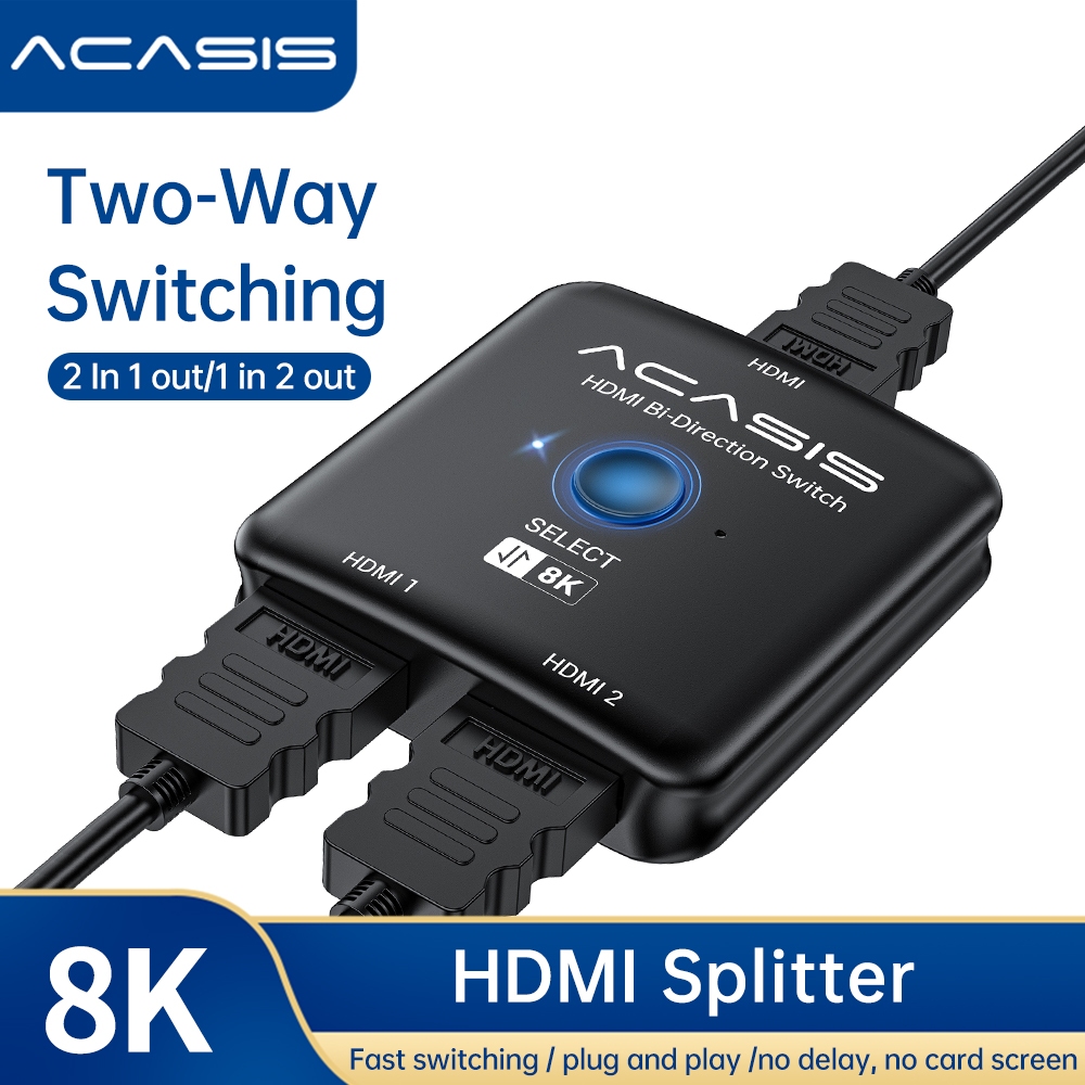 Acasis Hdmi Switch Splitter K Hz Bidirectional Hdmi Switcher In Out Hdmi Splitter