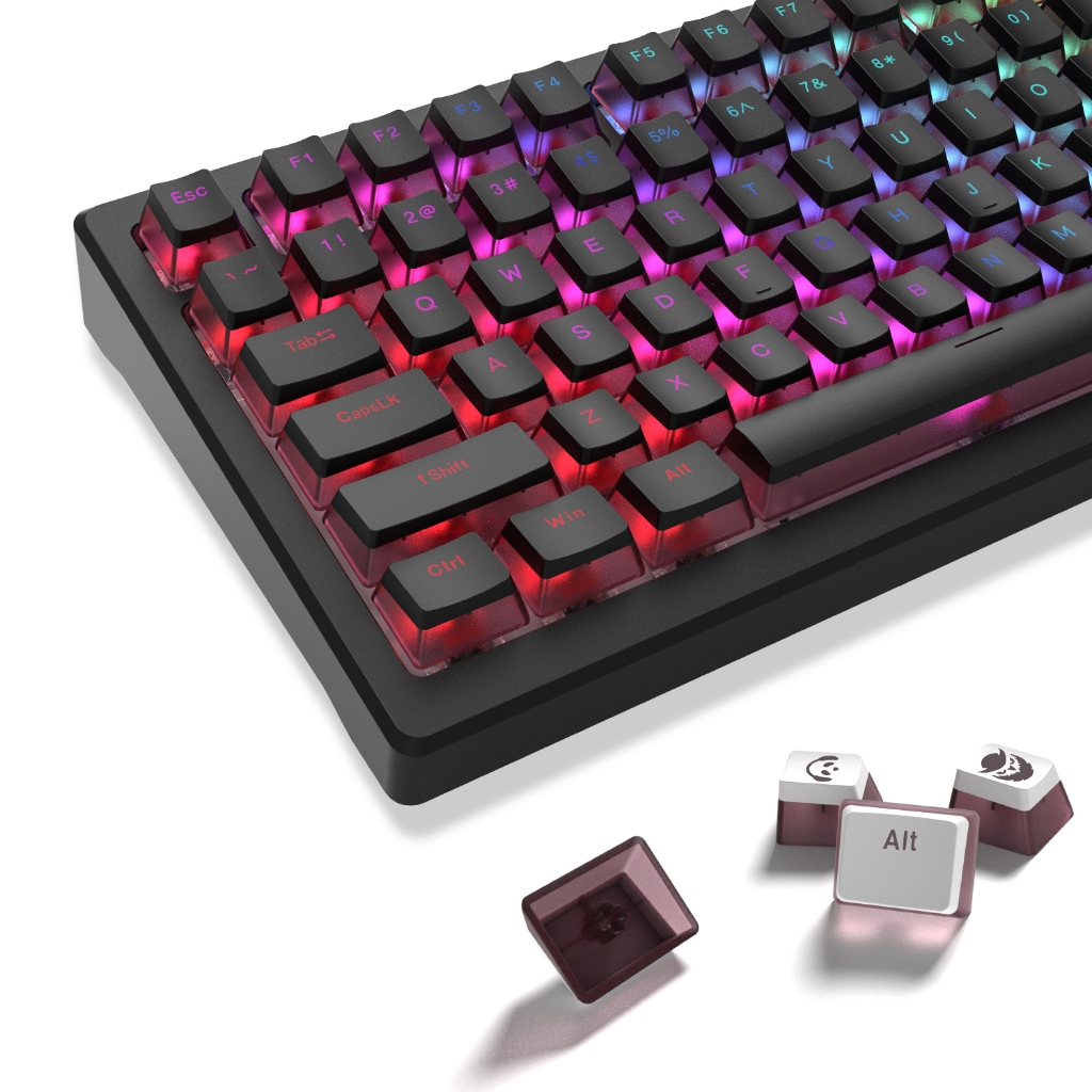 165 Key Pudding PBT Keycaps Custom OEM Profile Double Shot Keycap Set ...